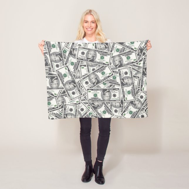 10-Dollar-Schein-Geldmuster Fleecedecke (Beispiel)