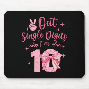 10 doppelte Ziffern 10. Geburtstag Coquette 10 Jah Mousepad