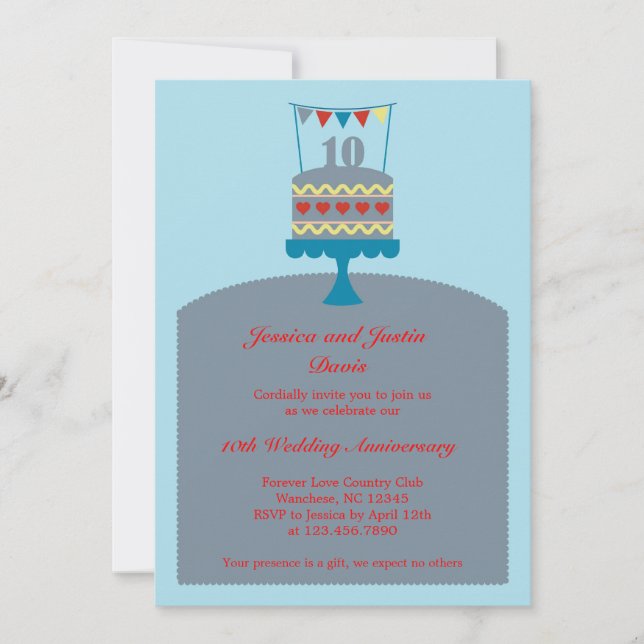 10 Einladung zum Hochzeitstag (Vorderseite)