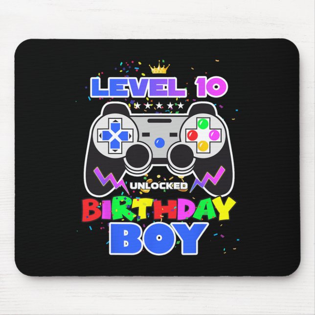 10 Entsperrtes Geburtstagskameraspiel 10. Geburtst Mousepad (Vorne)