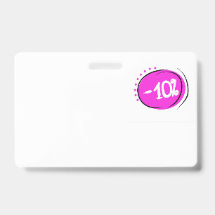 10% Ermäßigung. Werbeaktion, Bonus, Geschäft, P Ausweis
