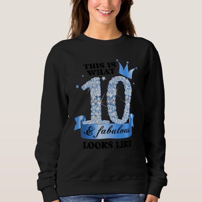 10 & Fabulous I Blue White Party Group Candid Phot Sweatshirt (Vorderseite)