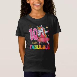 10 & Fabulous Unicorn 10. Geburtstag Shirt