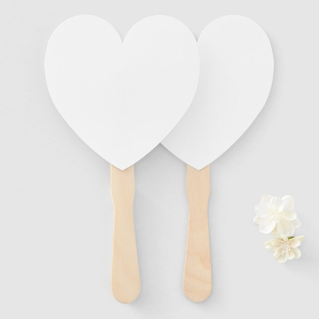 10 Fans des Personalisierten Herzensheiratsprogram Fächer (Vorne und Hinten)