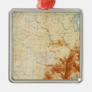 10 farbige Bevölkerung 1890 Silbernes Ornament