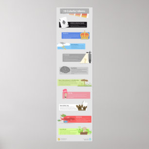 10 Farbige Idiome: aus blau für die graue Matte Poster