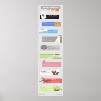 10 Farbige Idiome: aus blau für die graue Matte Poster