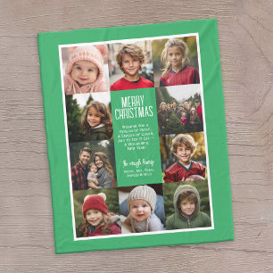 10 Foto Collage Border - Frohe Weihnachtsart Fleecedecke