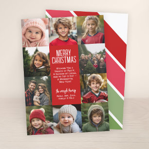 10 Foto Collage Border - Retro Stripe Download Feiertagskarte