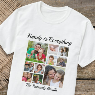 10 Foto-Collage Familienname Familie ist alles T-Shirt