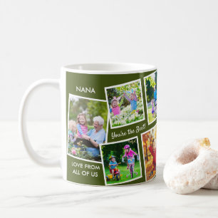 10 Foto Collage Green Personalisiert Nana Kaffeetasse