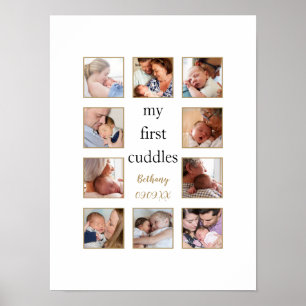 10 Foto Collage Mein erster Cuddles Neugeborener N Poster