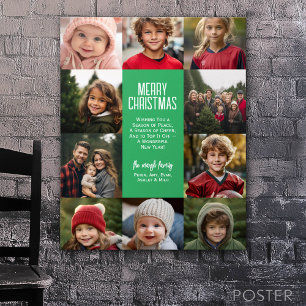 10-Foto-Collage-Rand - Text in der Mitte Merry Poster