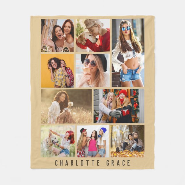 10 Foto Einfache Moderne Minimal Braun Stilvoller  Fleecedecke (Vorderseite)