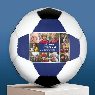 10 Foto-Grenze mit Textmitte - blau weiß Fußball