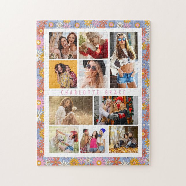 10 Foto Moderne Trendy Hippie Floral Stilvoller Na Puzzle (Vertikal)