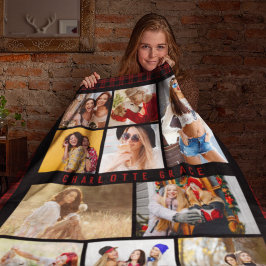10 Foto Moderne Trendy Red Kariert Stylish Name Fleecedecke