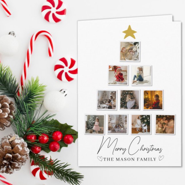 10 Foto-Weihnachtsbaum-Weihnachtskarte Karte (Von Creator hochgeladen)