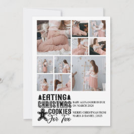 10 Foto Weihnachtskekse für 2 Schwangerschaften Feiertagskarte