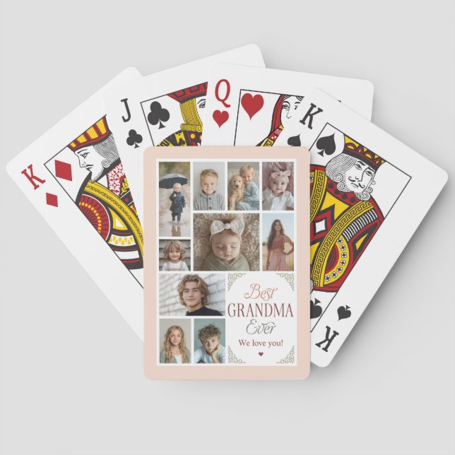 10 FotoCollage Beste Oma je Spielkarten (Rückseite)