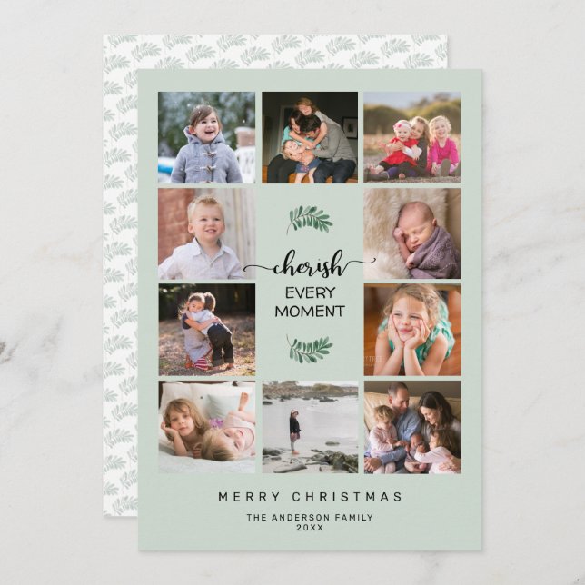 10 FotoCollage Cherish Moment Weihnachten (Vorne/Hinten)