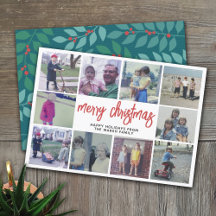 10 FotoCollage - Frohe Weihnachten Aquamarin botan