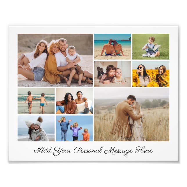 10 FotoCollage Hinzufügen eines Grußwortes Foto Er (Vorne)