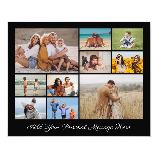 10 FotoCollage Hinzufügen eines Grußwortes Foto Er (Vorne)