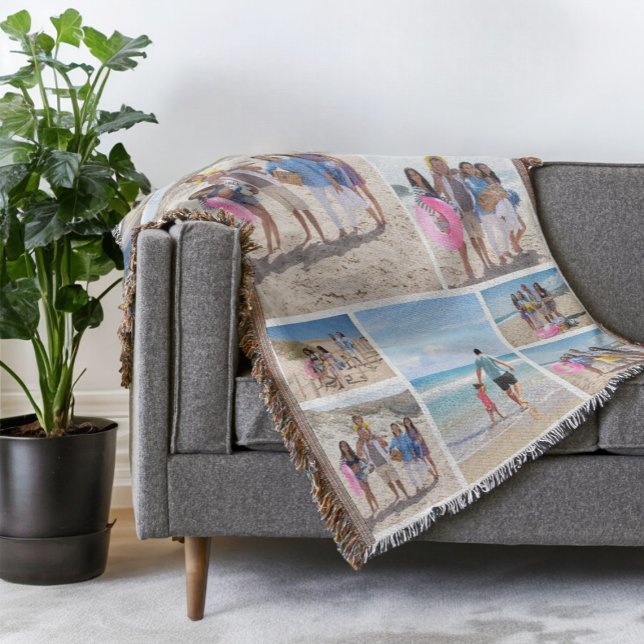 10 FotoCollage Personalisiert Decke (10 Photo Collage Personalized Throw Blanket from Ricaso. Make your own, add your own photographs)