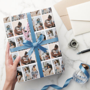 10 FotoCollage Personalisiert Geschenkpapier