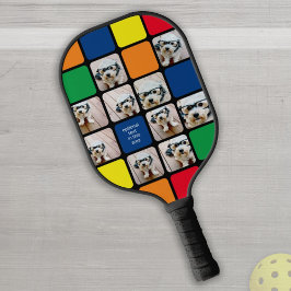 10 FotoCollage - Speed Cube Primärfarben Pickleball Schläger