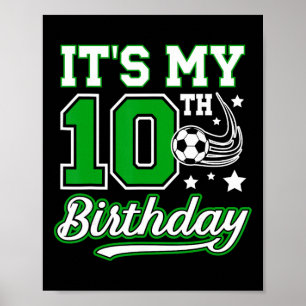 10. Fußball-Geburtstagsfeier 10-jähriger Fußball s Poster