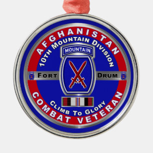 10. Gebirgsabteilung Afghanistan Veteran Ornament Aus Metall