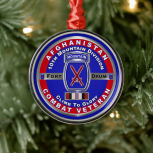 10. Gebirgsabteilung Afghanistan Veteran Ornament Aus Metall