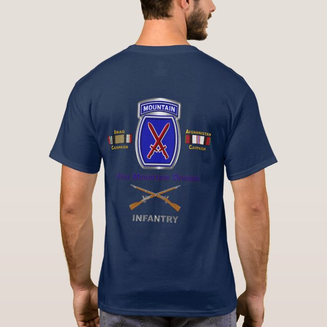10. Gebirgsabteilung Irak & Afghanistan Veteran T-Shirt (Rückseite)