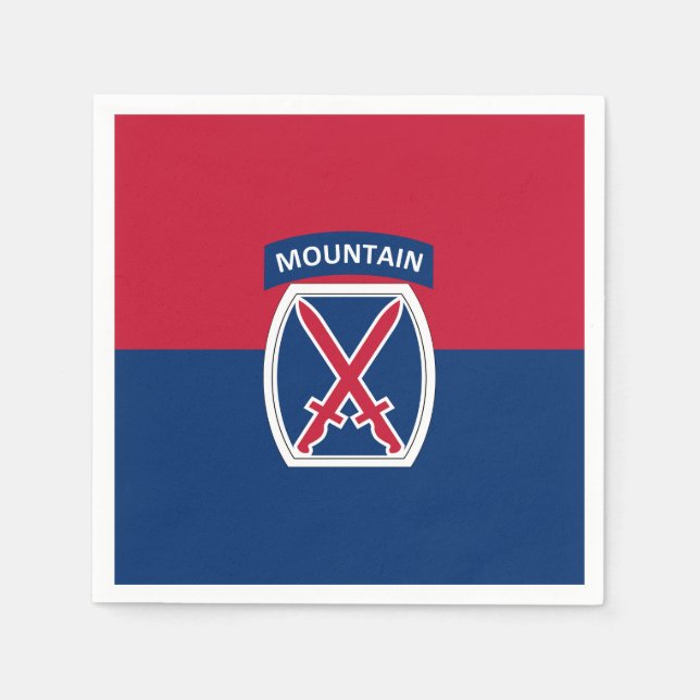 10. Gebirgsdivision Serviette (Vorderseite)