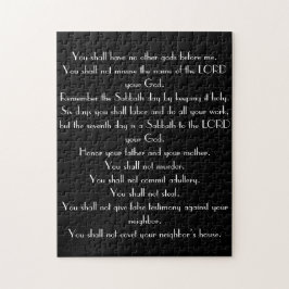 10 Gebot-Puzzlespiel - Schwarzweiss Puzzle