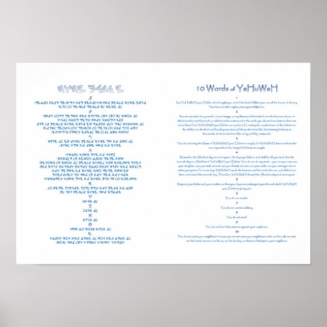 10 Gebote Poster (Vorne)