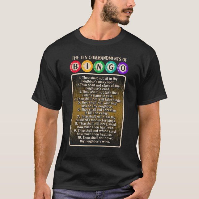 10 Gebote von Bingo - Bingo Player T-Shirt (Vorderseite)