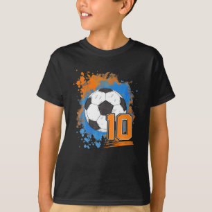 10. Geburtstag 10 Jahre alter Fußball-Ball T-Shirt