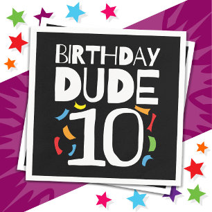 10. Geburtstag 10 Jahre alter Kindergeburtstag Typ Serviette