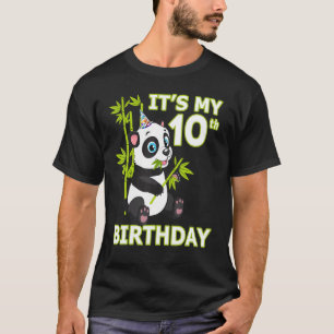 10. Geburtstag 10 Jahre altes Party Tier Panda T-Shirt