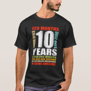 10. Geburtstag 10 Jahre Jungen Mädchen Kinder von T-Shirt