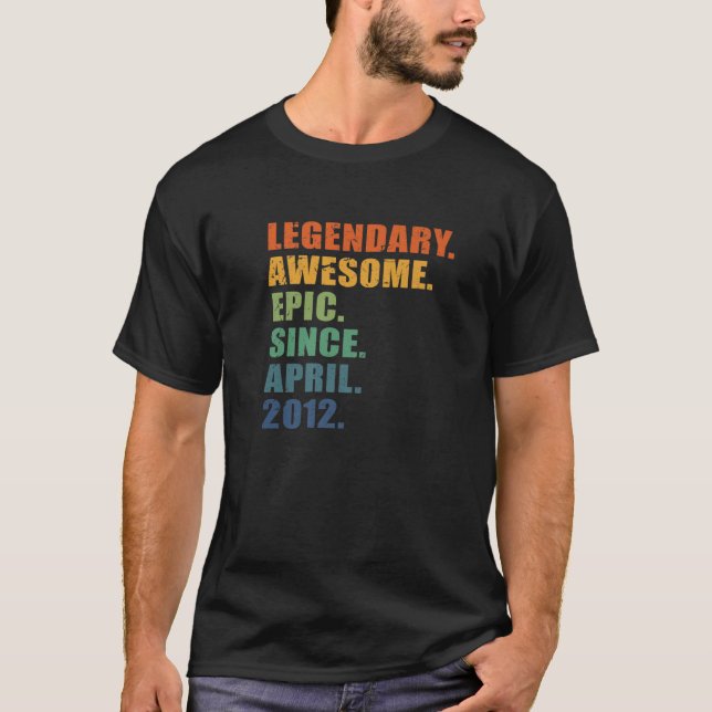 10. Geburtstag, April 2012, Jungs T-Shirt (Vorderseite)