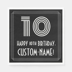 10. Geburtstag: Art Deco Inspiriert Look "10" + Na Serviette