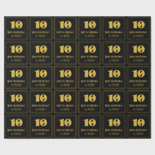10. Geburtstag – Art Deco inspiriertes Aussehen "1 Geschenkpapier