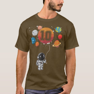 10. Geburtstag Astronaut Lover Planet 10 Jahre alt T-Shirt