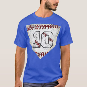 10. Geburtstag Baseball Big Number Ten 10 Jahre al T-Shirt