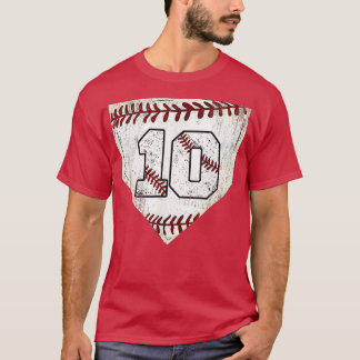 10. Geburtstag Baseball Big Number Ten 10 Jahre al T-Shirt