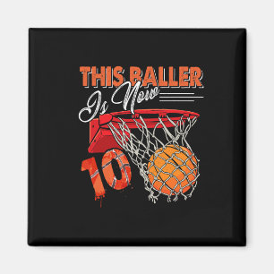 10. Geburtstag Basketball Spaß 10 Jahre Altes Kind Magnet